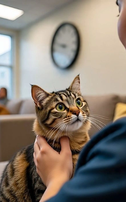 Exame de rotina para gatos