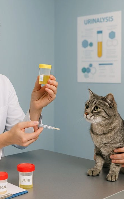Exame de urina em gatos
