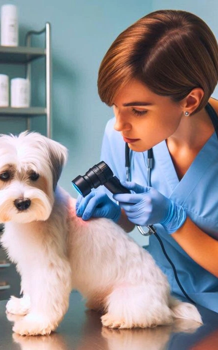 Veterinária especialista em pele de cachorro